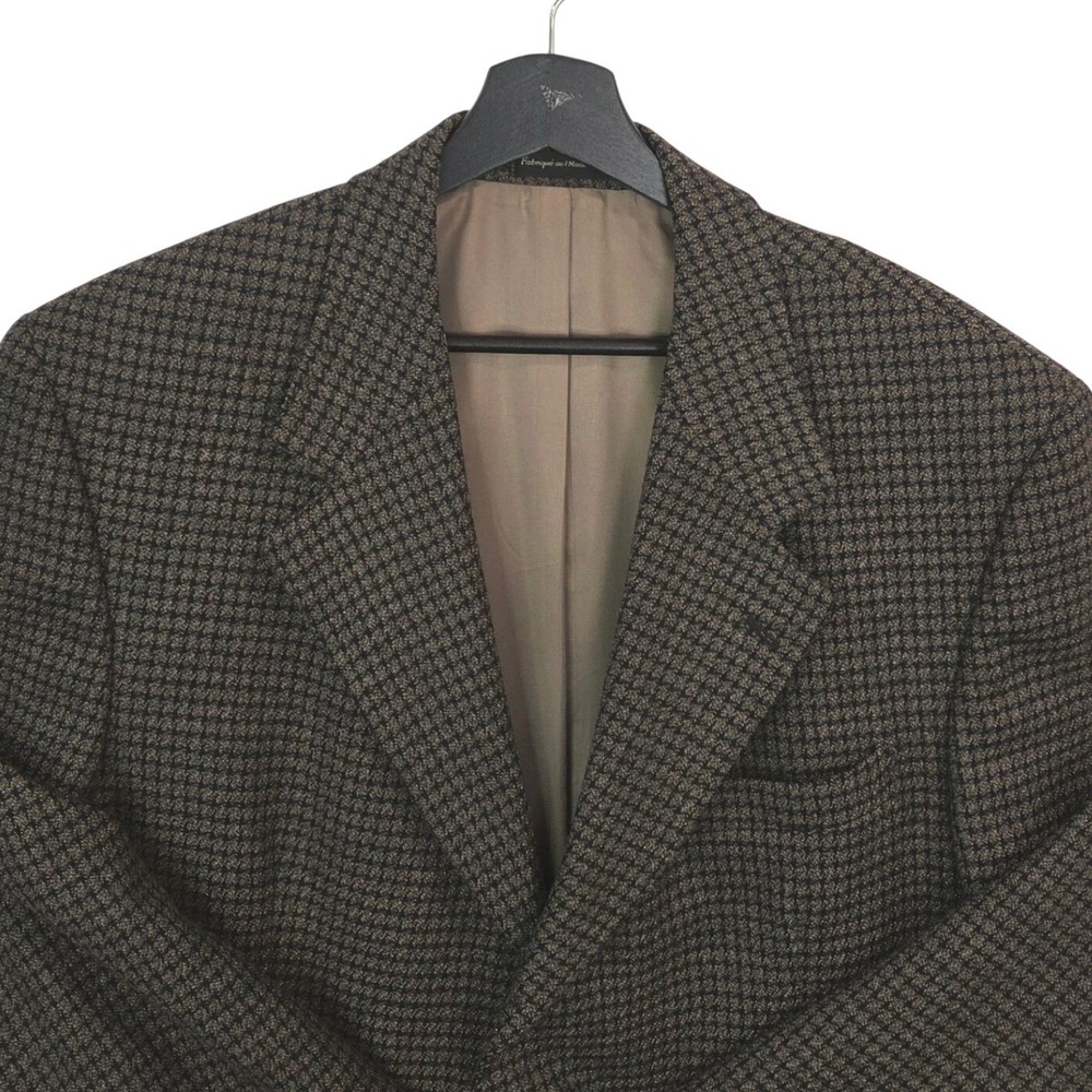 Christian Dumas Men Wool Blazer Sport Coat 44 SHORT Houndstooth VTG Canada Ivy